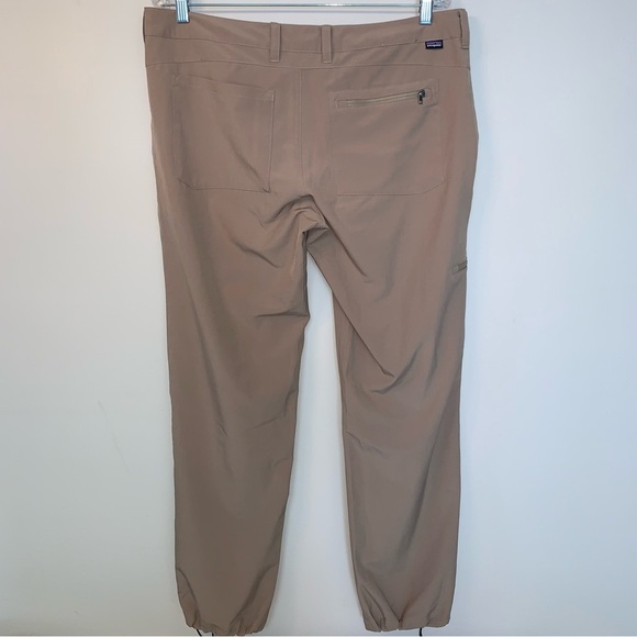 Patagonia Happy Hike Pants Tan 12 - Picture 3 of 9